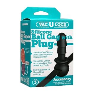 MORDAZA DE SILICONA CON BOLA Y PLUG