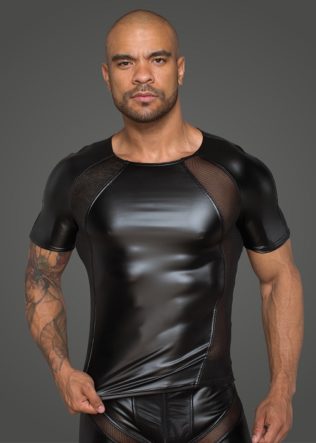 H056 Camiseta con inserciones de red