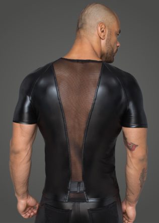 H056 Camiseta con inserciones de red